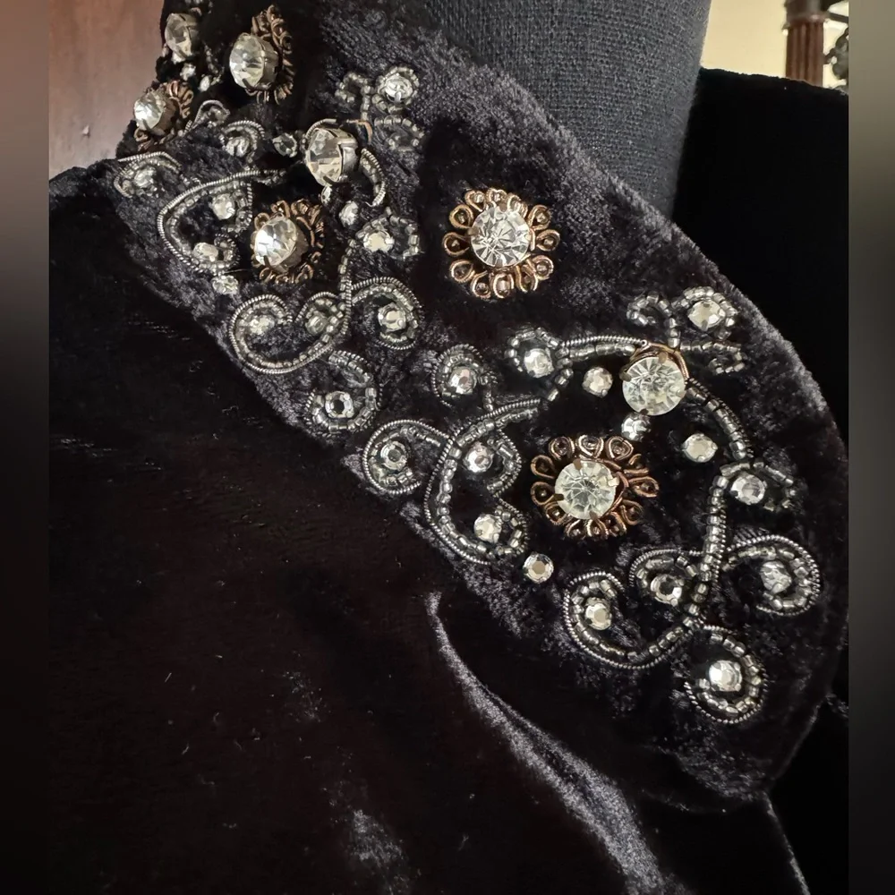 Soft Surroundings Elegant Black Velvet‎ Blazer